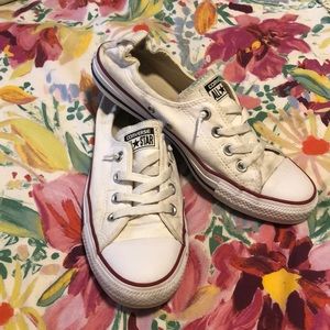 White Converse Slip Ons